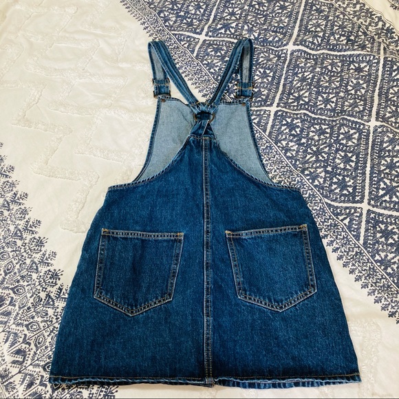 Forever 21 Denim Blue Mini Overall Dress Small - Picture 8 of 11